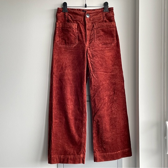 Maeve Pants - ANTHROPOLOGIE MAEVE The Colette Terracotta Corduroy